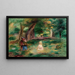 Drei Personen in einer Landschaft - Pierre-Auguste Renoir — gerahmtes Bild an der Wand