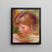 Kopf einer Frau - Pierre-Auguste Renoir — gerahmtes Bild an der Wand