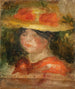 Kopf einer Frau mit Hut - Pierre-Auguste Renoir — Ansicht des Kunstwerks