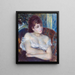 Frau in einem Sessel - Pierre-Auguste Renoir — gerahmtes Bild an der Wand