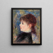 Young Woman with Rose Junge Frau mit Rose - Pierre-Auguste Renoir — gerahmtes Bild an der Wand