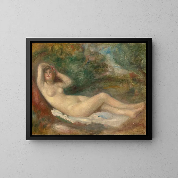 Aktstudie - Pierre-Auguste Renoir — gerahmtes Bild an der Wand