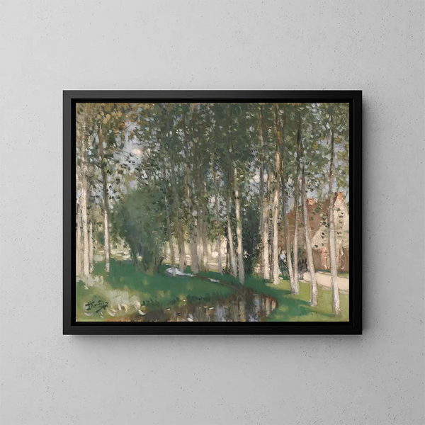 Die Pappeln - Pierre-Eugène Montzin — gerahmtes Bild an der Wand
