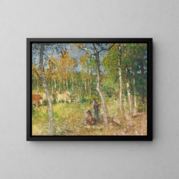 Landbild - Pierre-Eugène Montzin — gerahmtes Bild an der Wand