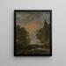 Klassische Landschaft mit Wasserfall - Pierre - Henri de Valenciennes — gerahmtes Bild an der Wand