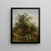 Studie eines Busches, von Pflanzen und Felsen neben dem See Nemi - Pierre-Henri de Valenciennes — gerahmtes Bild an der Wand