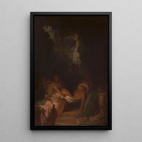 La Mise au tombeau - Pierre-Nicolas Brisset — gerahmtes Bild an der Wand