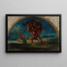 Hercule und der Erymanthische Eber nach Delacroix - Pierre Andrieu — gerahmtes Bild an der Wand