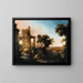 Landschaft mit Ruinen - Pierre Antoine Patel der Jüngere — gerahmtes Bild an der Wand
