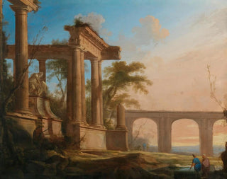 Pierre Antoine Patel the younger - Landscape with ruins and an aqueduct.webp