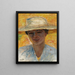 Portrait einer Frau mit großem Hut - Pierre Bonnard — gerahmtes Bild an der Wand