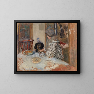 Pierre Bonnard - Woman and Dog at Table.webp