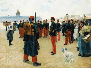 Elfen Korporale auf dem Place des Invalides in Paris - Pierre Georges Jeanniot — Ansicht des Kunstwerks