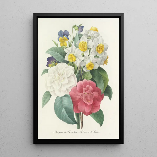 Auswahl der schönsten Blumen pl 015 - Pierre Joseph Redouté — gerahmtes Bild an der Wand