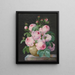 Rosen Rosen in einer Vase - Pierre Joseph Redouté — gerahmtes Bild an der Wand