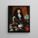 Louis XIV mit schwarzer Perücke und Rüstung - Pierre Mignard — gerahmtes Bild an der Wand