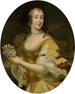Portrait einer Dame in allegorischer Kleidung, die eine Schale mit Perlen hält - Pierre Mignard — Ansicht des Kunstwerks
