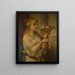 Junge Frau mit Blumen - Pierre Olivier Joseph Coomans — gerahmtes Bild an der Wand