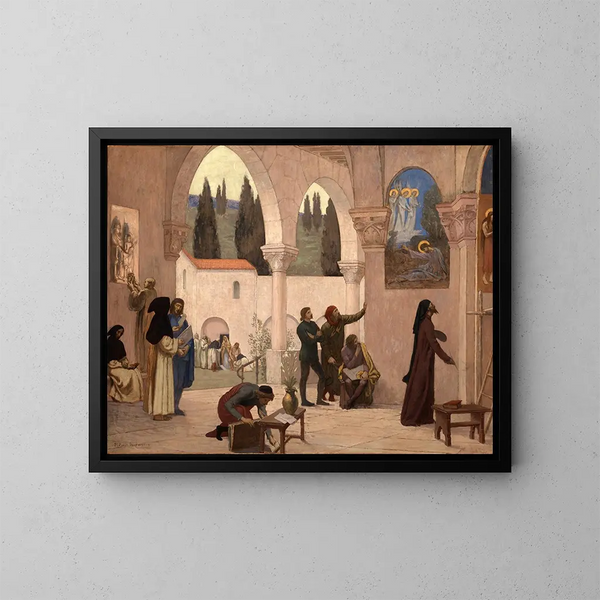 Christliche Inspiration - Pierre Puvis de Chavannes — gerahmtes Bild an der Wand