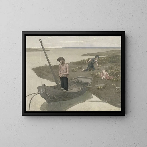 Der arme Fischer - Pierre Puvis de Chavannes — gerahmtes Bild an der Wand