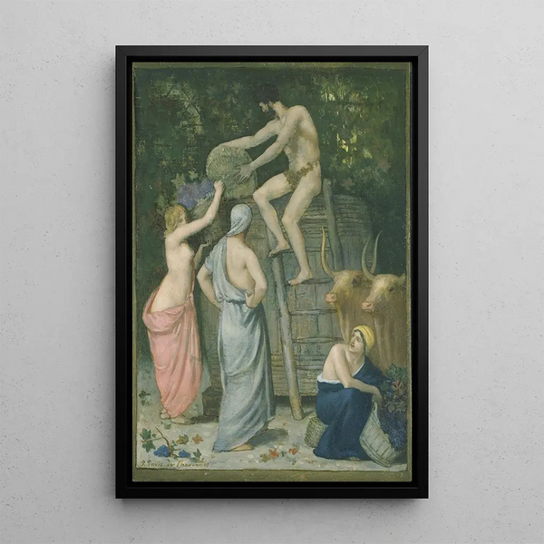 Der Presskessel - Pierre Puvis de Chavannes — gerahmtes Bild an der Wand