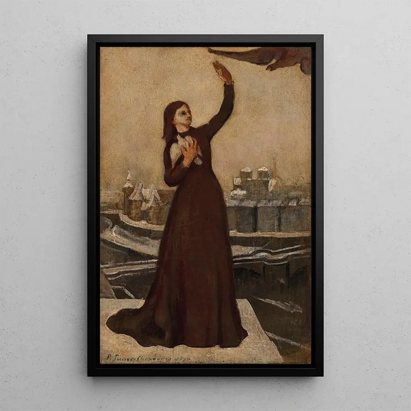 Studie für Die Brieftaube - Pierre Puvis de Chavannes — gerahmtes Bild an der Wand