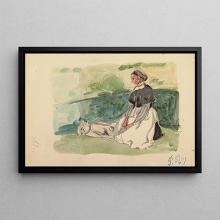 Pierre Roy - Bretonne assise dans un pr.webp