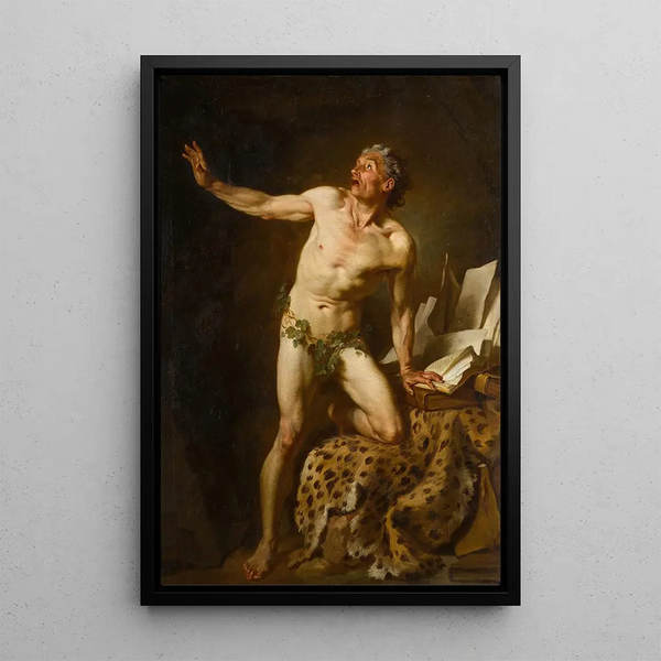 Studie für den heiligen Hieronymus - Pierre Subleyras — gerahmtes Bild an der Wand