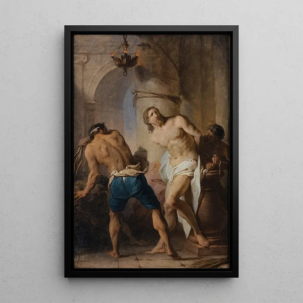 Die Geißelung Christi - Pierre Subleyras — gerahmtes Bild an der Wand