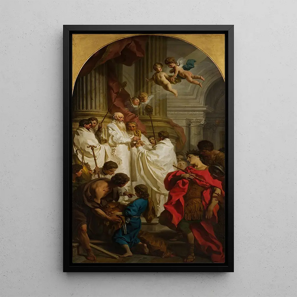 La Messe de Saint Basile - Pierre Subleyras — gerahmtes Bild an der Wand
