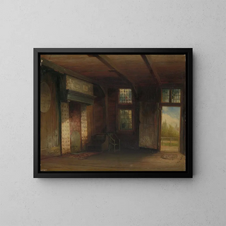 Innenansicht des Hauses von Peter dem Großen in Zaandam - Pierre Tetar van Elven — gerahmtes Bild an der Wand