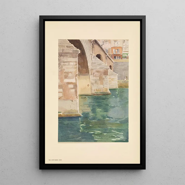 Le Pont-Marie andere Ansicht - Pierre Vignal — gerahmtes Bild an der Wand