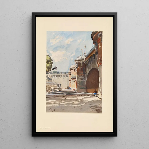 Le Pont-Neuf Paris - Pierre Vignal — gerahmtes Bild an der Wand