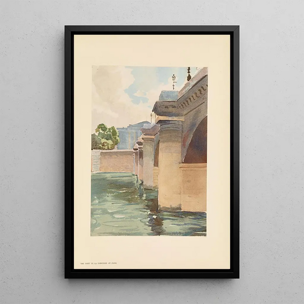 Der Pont de la Concorde Paris - Pierre Vignal — gerahmtes Bild an der Wand