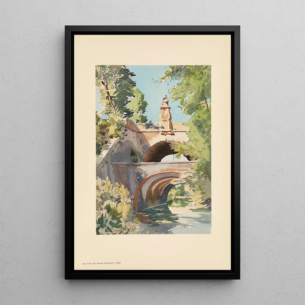 Der Brücke der schönen Brunnen Juvisy - Pierre Vignal — gerahmtes Bild an der Wand
