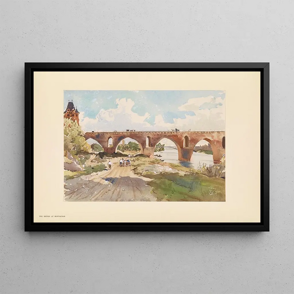 Le Pont à Montauban - Pierre Vignal — gerahmtes Bild an der Wand