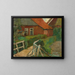 Landwirtschaftliches Gebäude mit Brücke - Piet Mondrian — gerahmtes Bild an der Wand