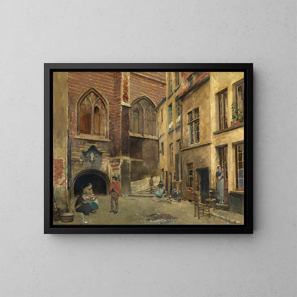 L'ancienne Halle aux Bouchers d'Anvers - Piet Verhaert — gerahmtes Bild an der Wand