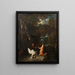 Landschaft mit Jäger und Jagdtrophäe - Pieter Andreas Rysbrack — gerahmtes Bild an der Wand