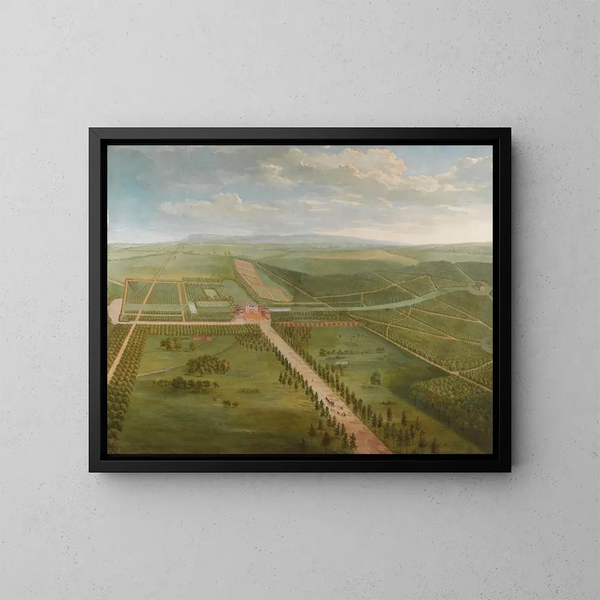 Ansicht von Tottenham Park, Wiltshire - Pieter Andreas Rysbrack — gerahmtes Bild an der Wand