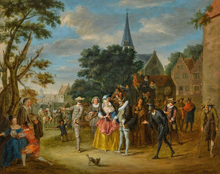 Szene der Commedia dell'arte - Pieter Angillis — Ansicht des Kunstwerks