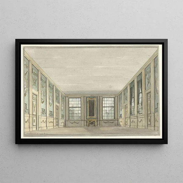 Pieter Barbiers - Ontwerp voor een toneeldecor van een interieur.webp