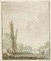 Vue le long d'une rivière avec un pavillon de thé sur la droite - Pieter Bartholomeusz Barbiers — Ansicht des Kunstwerks