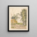 Landschaft mit Hühnern entlang der Straße - Pieter Bartholomeusz Barbiers — gerahmtes Bild an der Wand