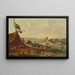 Winterliche Hafenansicht mit Schlittschuhläufern - Pieter Bout — gerahmtes Bild an der Wand