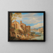 Der Hafen von Ripa Grande in Rom mit Händlern im Gespräch - Pieter Bout — gerahmtes Bild an der Wand