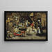 La Visite à la ferme - Pieter Brueghel le Jeune — gerahmtes Bild an der Wand