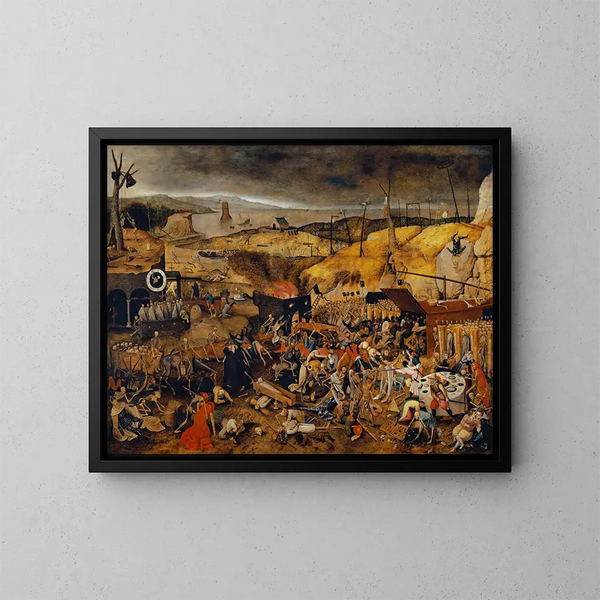 Der Triumph des Todes - Pieter Brueghel der Jüngere — gerahmtes Bild an der Wand
