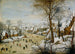 Winterlandschaft mit einer Vogelfalle - Pieter Brueghel der Jüngere — Ansicht des Kunstwerks