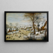 Winterlandschaft mit einer Vogelfalle - Pieter Brueghel der Jüngere — gerahmtes Bild an der Wand